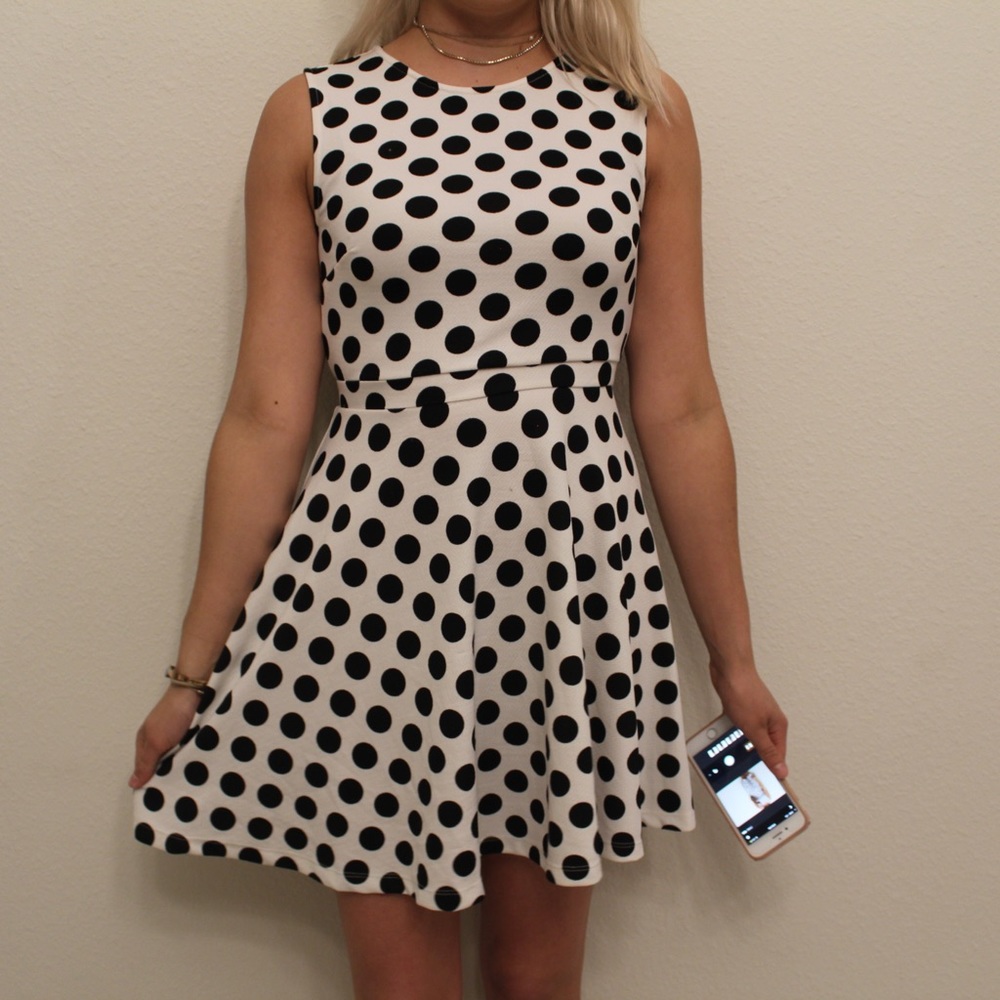 Black and White Polka Dot Dress